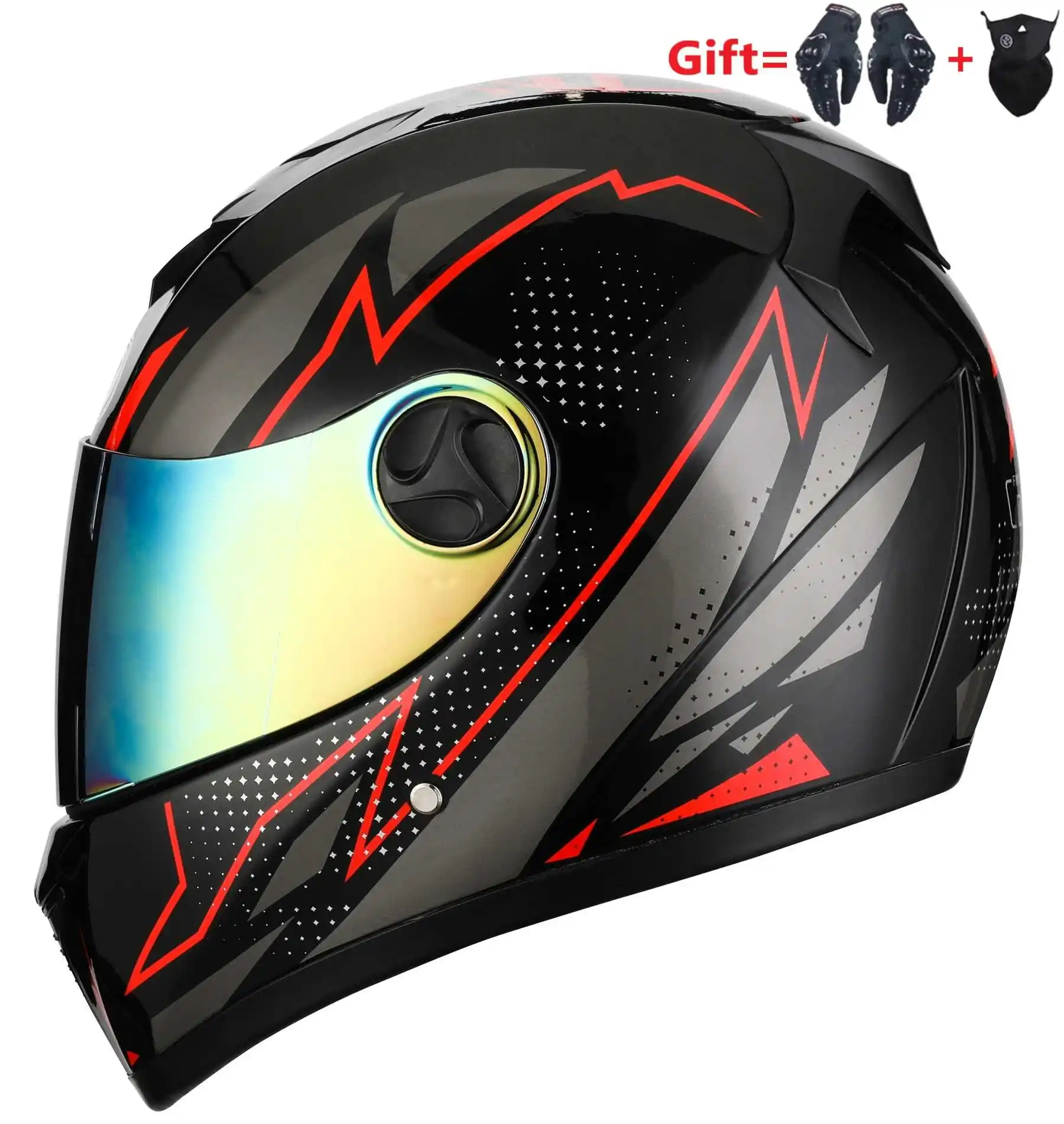 

Мотоциклетный шлем на все лицо, шлем для мотокросса с двойными линзами, мотошлем для езды на мотоцикле и велосипеде по бездорожью, для взрос...