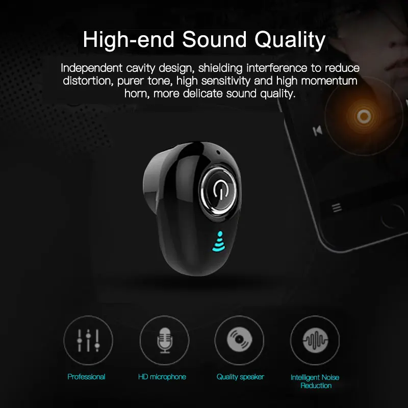 S650 1pc TWS Mini Bluetooth Wireless Headphones With Mic EDR Noise-reduction Invisible Earphones For Android IOS Cellphones
S650 1pc TWS Mini Bluetooth Wireless Headphones With Mic EDR Noise-reduction Invisible Earphones For Android IOS Cellphones