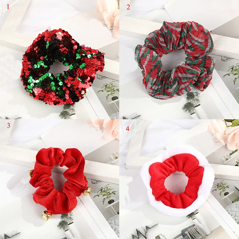 Sequin Velvet Christmas Scrunchies Pleated Elastic Hair Rubber Bands Hair Ties Rope Accessories Ponytail Holder Hairbands Bell 
Sequin Velvet Christmas Scrunchies Pleated Elastic Hair Rubber Bands Hair Ties Rope Accessories Ponytail Holder Hairbands Bell