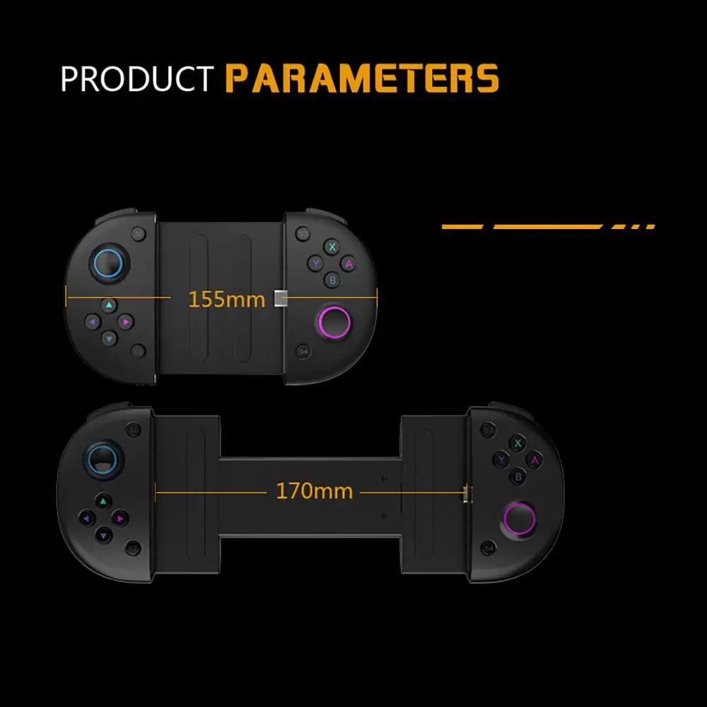 MINI Game Controller with Type C fast charging +Telescope phone holder Portable game handle joystick Sensitive buttons design
MINI Game Controller with Type C fast charging +Telescope phone holder Portable game handle joystick Sensitive buttons design