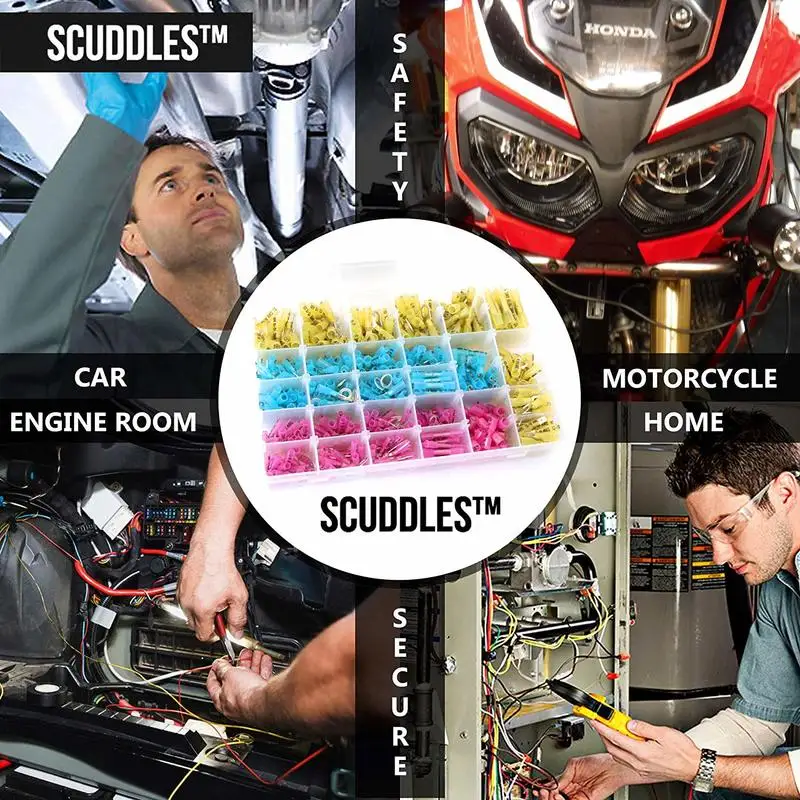 540PCS Heat Shrink Seal Electrical Cable Wire Insulated Connectors Waterproof Splice Butt Crimp Terminals Kit AWG22-10
540PCS Heat Shrink Seal Electrical Cable Wire Insulated Connectors Waterproof Splice Butt Crimp Terminals Kit AWG22-10