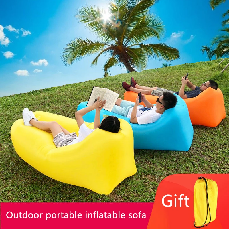 Надувной шезлонг воздушный диван легкий пляжный спальный мешок Воздушный Гамак