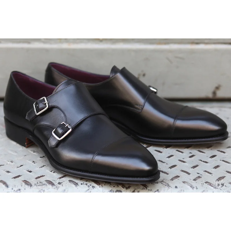 Monk Shoes Autumn Spring Black Classic New Low Heel PU Leather Slip on Fashion Pointed Toe Comfortable Chaussure Homme KD238
Monk Shoes Autumn Spring Black Classic New Low Heel PU Leather Slip on Fashion Pointed Toe Comfortable Chaussure Homme KD238