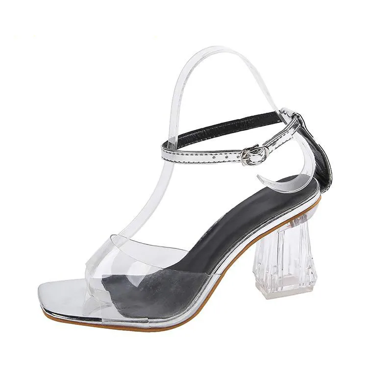 2020 Women Sandals Shoes Open-Toed Foot Transparent Fashion High-Heeled Sandals Female Middle Sandals Clear Shoes Large Size
2020 Women Sandals Shoes Open-Toed Foot Transparent Fashion High-Heeled Sandals Female Middle Sandals Clear Shoes Large Size