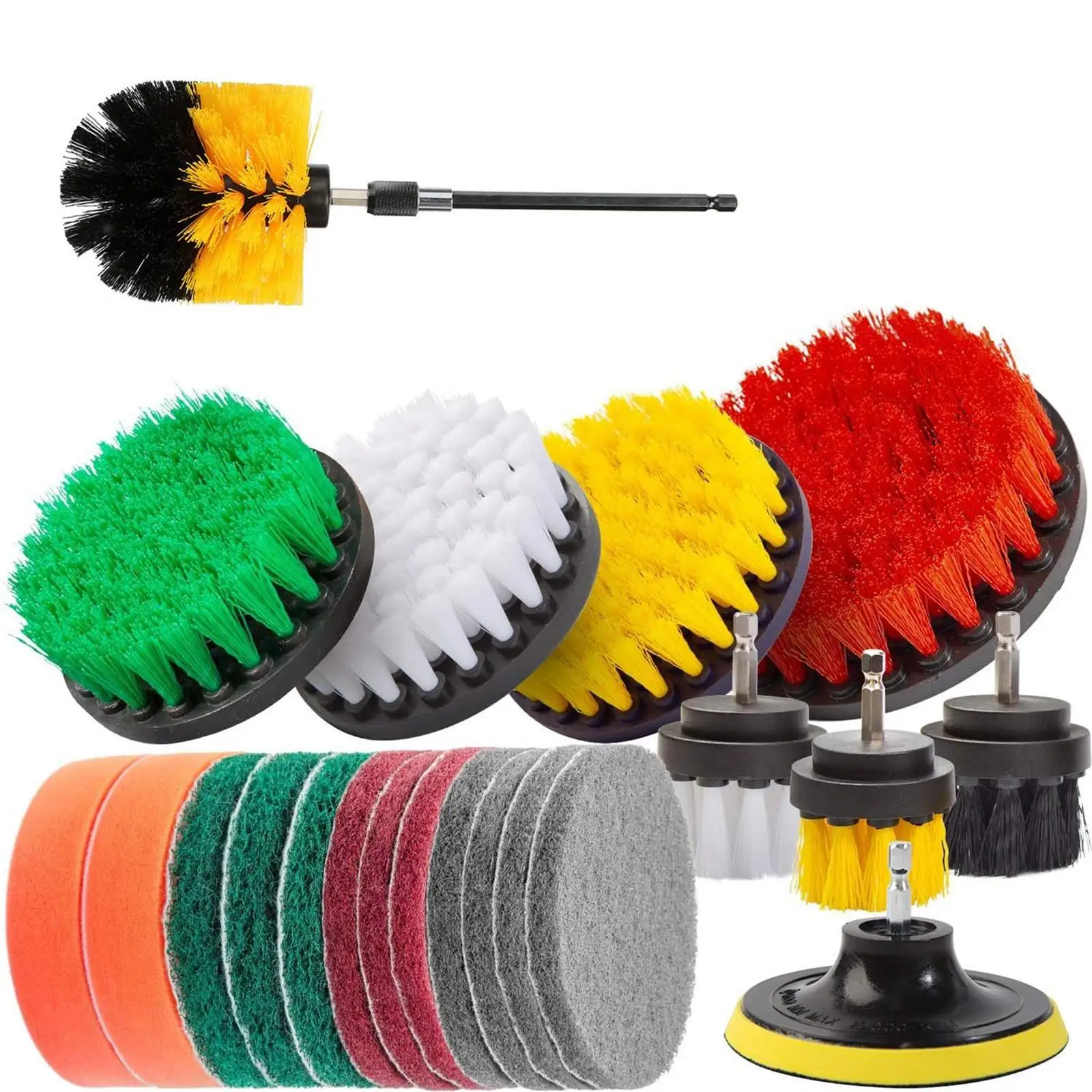 Electric Drill Brush Set Includ Clean Cloth Sponge Power Scrubber Brush All purpose Clean for Bathroom Kitchen Automobile
Electric Drill Brush Set Includ Clean Cloth Sponge Power Scrubber Brush All purpose Clean for Bathroom Kitchen Automobile