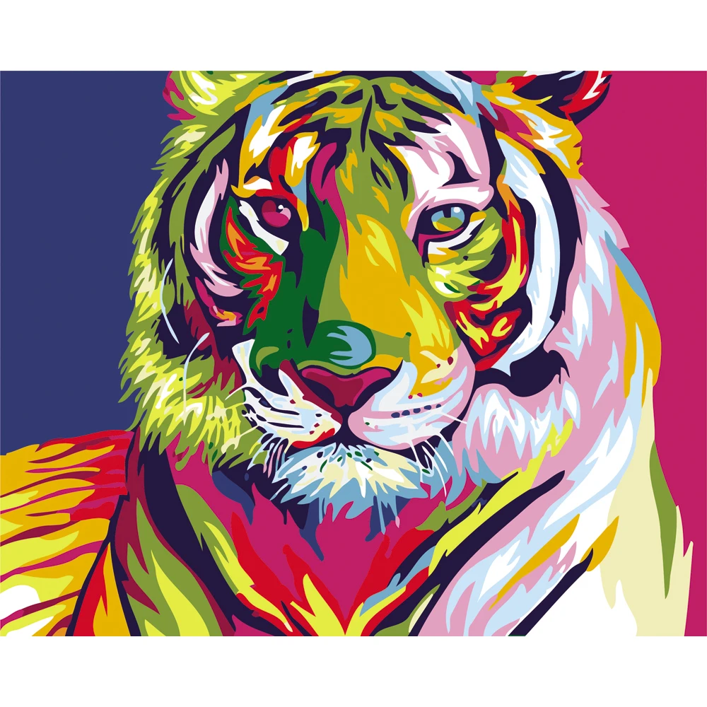 Frameless Coloring By Numbers Animal Coloured Tiger Wall Pictures for Living Room Canvas Painting Wall Art DIY Unique Gift
Frameless Coloring By Numbers Animal Coloured Tiger Wall Pictures for Living Room Canvas Painting Wall Art DIY Unique Gift