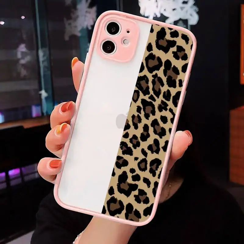 Fashion beautiful Leopard Print Phone Cases Matte transparent For Pink iPhone 12 Mini 11 Pro XR XS Max 7 8 Plus X Back Cover 
Fashion beautiful Leopard Print Phone Cases Matte transparent For Pink iPhone 12 Mini 11 Pro XR XS Max 7 8 Plus X Back Cover