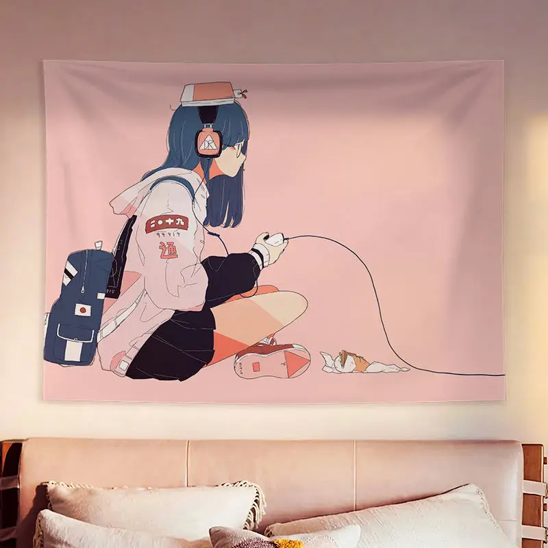 School Girl Tapestry Wall Fabric Kawaii Room Decor Anime Wall Carpet Blanket Wall Hanging Coverings Cool Dormitory Bedroom Decor
School Girl Tapestry Wall Fabric Kawaii Room Decor Anime Wall Carpet Blanket Wall Hanging Coverings Cool Dormitory Bedroom Decor