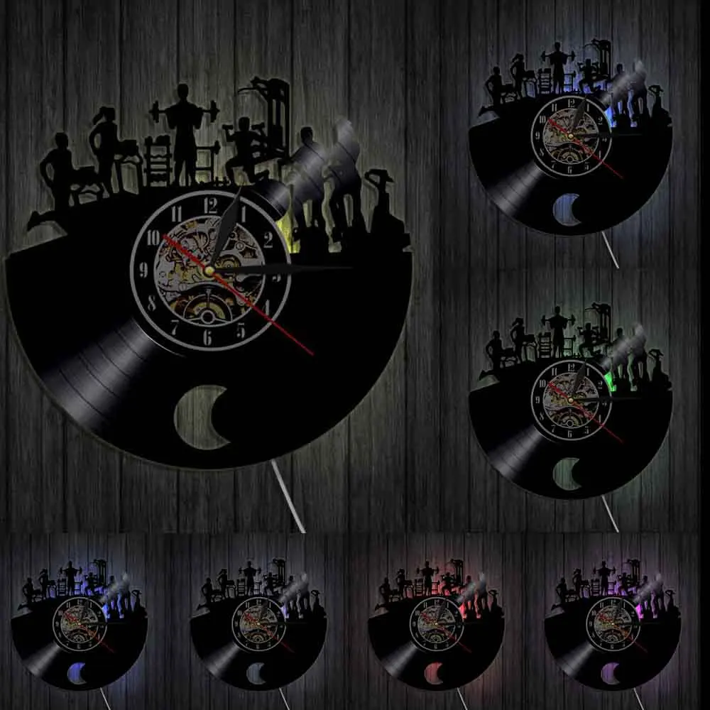 Gym Room Fitness Equipment Vinyl Record Wall Clock Bodybuilding Workout Exercise Retro Album Decor Art Silhouette Wall Clock
Gym Room Fitness Equipment Vinyl Record Wall Clock Bodybuilding Workout Exercise Retro Album Decor Art Silhouette Wall Clock