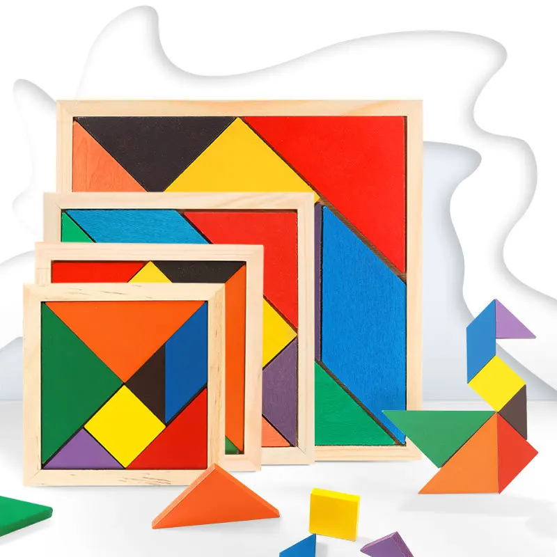 Детские развивающие игрушки, деревянная головоломка Tangram для раннего развития в детском саду, цветная игрушка Tangram
Детские развивающие игрушки, деревянная головоломка Tangram для раннего развития в детском саду, цветная игрушка Tangram