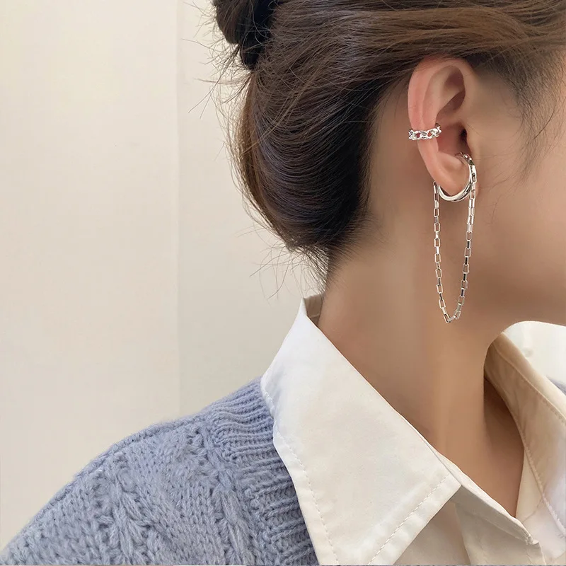 Korean Fashion Women's Earrings High Sense Tassel No Pierced Personality Simple Net Ear Clip All-Match Earrings Hooping Ear Cuff
Korean Fashion Women's Earrings High Sense Tassel No Pierced Personality Simple Net Ear Clip All-Match Earrings Hooping Ear Cuff