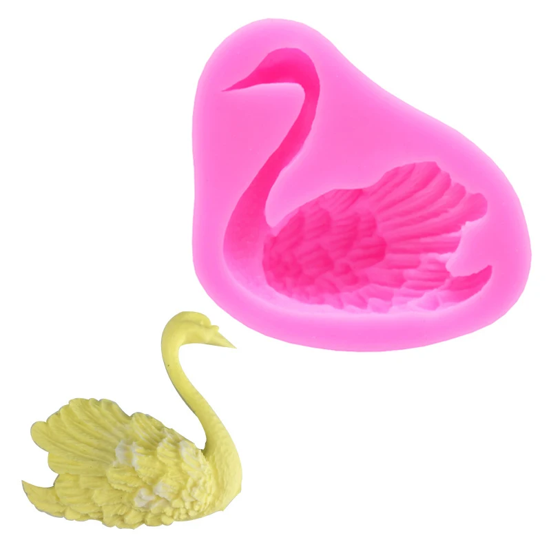 

1Pcs Kitchen DIY 1PC duck Silicone Soap Mold 3D Swan Fondant Cake Decorating Moulds Chocolate Stencils Pastry Baking Pan D0102