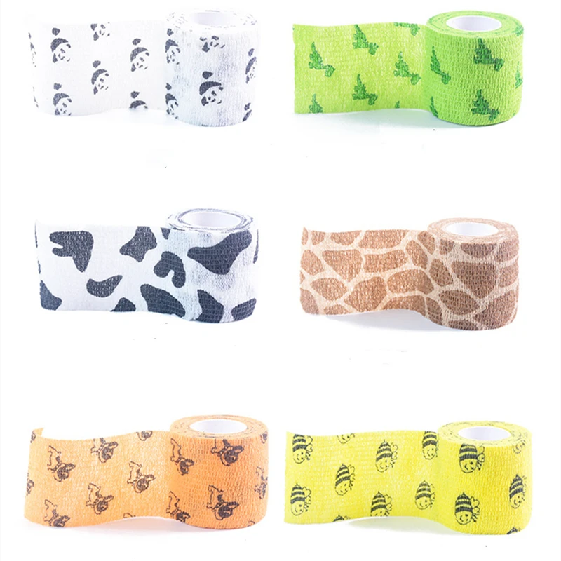 1pcs Printed Medical Self Adhesive Elastic Bandage 2.5cm/5.0cm Colorful Sports Wrap Tape for Finger Knee First Aid Kit Pet Tape
1pcs Printed Medical Self Adhesive Elastic Bandage 2.5cm/5.0cm Colorful Sports Wrap Tape for Finger Knee First Aid Kit Pet Tape