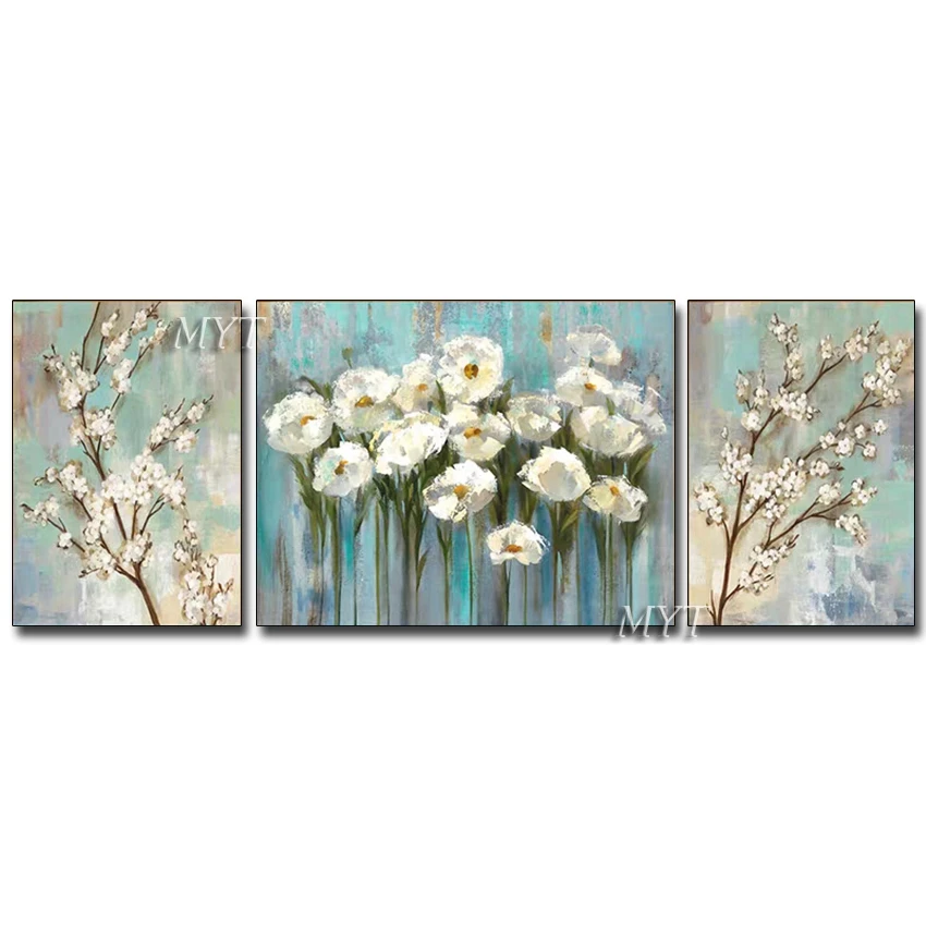 Hand-painted 3PCS Modern Pictures Abstract White Flowers Oil Painting On Canvas Oil Modern Painting Fine Art Picture Unframed
Hand-painted 3PCS Modern Pictures Abstract White Flowers Oil Painting On Canvas Oil Modern Painting Fine Art Picture Unframed