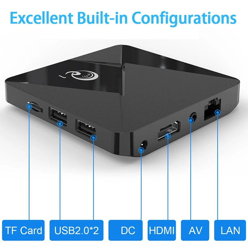 NEW-Q1 MINI Smart TV BOX Android 9.0 Youtube 2GB 16GB RK3328 Quad Core 2.4GHz WIFI 4K Google Play Android TV Box EU Plug
NEW-Q1 MINI Smart TV BOX Android 9.0 Youtube 2GB 16GB RK3328 Quad Core 2.4GHz WIFI 4K Google Play Android TV Box EU Plug