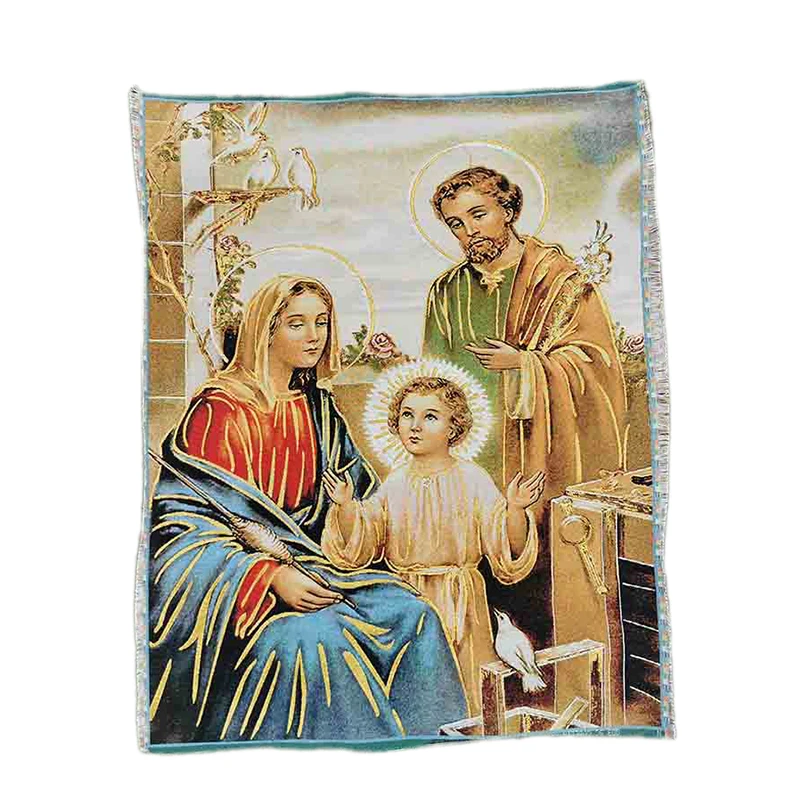 Golden Thread Holy Family Painting Chinese Weaving Art Mary Jesus Joseph Christmas Gift Catholic Tapestry Picture Orthodox Home
Golden Thread Holy Family Painting Chinese Weaving Art Mary Jesus Joseph Christmas Gift Catholic Tapestry Picture Orthodox Home