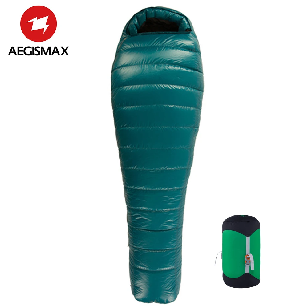 AEGISMAX M3 Ultralight 95% White Goose Down Mummy Sleeping Bag Box Baffles 800FP Cold Winter For Camping Hiking 
AEGISMAX M3 Ultralight 95% White Goose Down Mummy Sleeping Bag Box Baffles 800FP Cold Winter For Camping Hiking