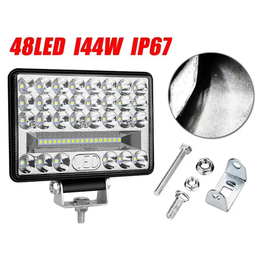 144w 3030 48-led work driving light car truck lamp 4wd off-road large view 6000k white light 9v-30v 6000lm high quality car led
144w 3030 48-led work driving light car truck lamp 4wd off-road large view 6000k white light 9v-30v 6000lm high quality car led