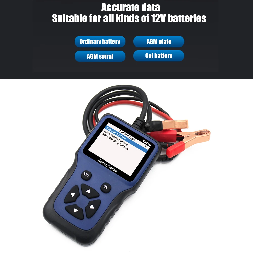 Marshell Car Battery Tester 12V 100 to 2000CCA Measure Battery Analyzer Tool with Printer Auto Power System Diagnostic Meter
Marshell Car Battery Tester 12V 100 to 2000CCA Measure Battery Analyzer Tool with Printer Auto Power System Diagnostic Meter