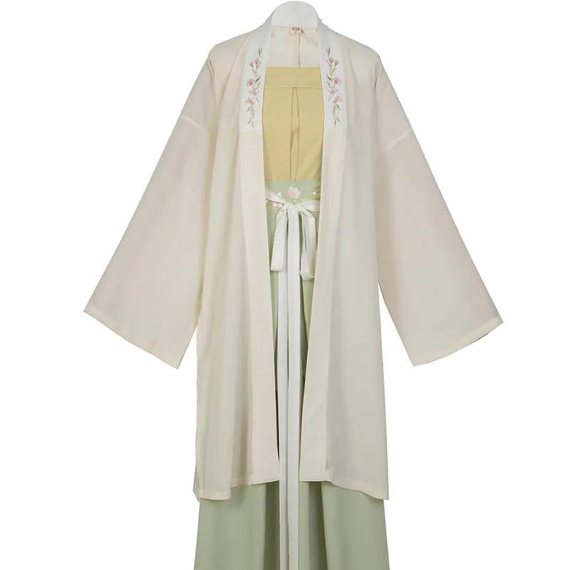 Ancient Traditional Chinese Women Elegant Hanfu Dress Fairy Embroidery Stage Folk Dance Costume Retro Song Dynasty 3 Piece Sets 
Ancient Traditional Chinese Women Elegant Hanfu Dress Fairy Embroidery Stage Folk Dance Costume Retro Song Dynasty 3 Piece Sets