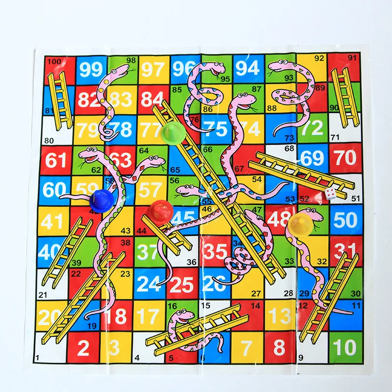 Children Snake Ladder Plastic Flight Chess Set Portable Board Game Funny Family Party Games Toys for Kids
Children Snake Ladder Plastic Flight Chess Set Portable Board Game Funny Family Party Games Toys for Kids