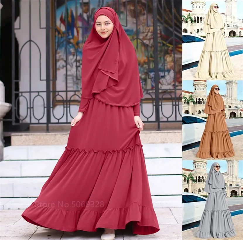 High Quality Muslim Abaya Dresses for Women Islamic Dubai Turkey Elegant Solid Color Party Streetwear Kafatan Hijaba Abaya Set
High Quality Muslim Abaya Dresses for Women Islamic Dubai Turkey Elegant Solid Color Party Streetwear Kafatan Hijaba Abaya Set