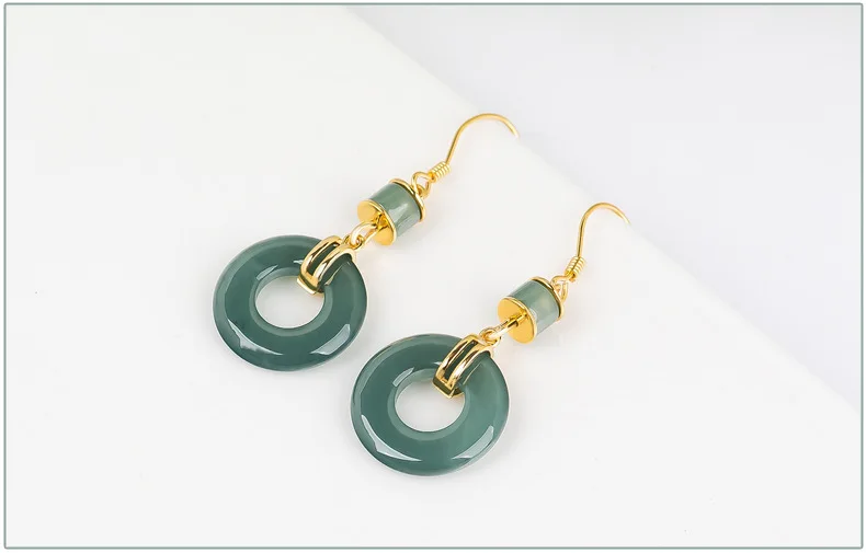 Grade A S925 Silver Inlaid Natural Ice Jade Earrings Fashion Women's Earrings Drop Shipping
Grade A S925 Silver Inlaid Natural Ice Jade Earrings Fashion Women's Earrings Drop Shipping