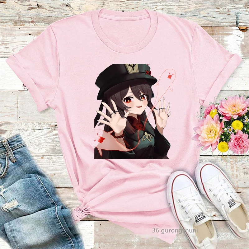 Новинка, футболка Genshin Impact Kawaii Hutao, футболка, женская одежда с забавным мультяшным принтом призрака, футболки с коротким рукавом, летние топы ...
Новинка, футболка Genshin Impact Kawaii Hutao, футболка, женская одежда с забавным мультяшным принтом призрака, футболки с коротким рукавом, летние топы ...