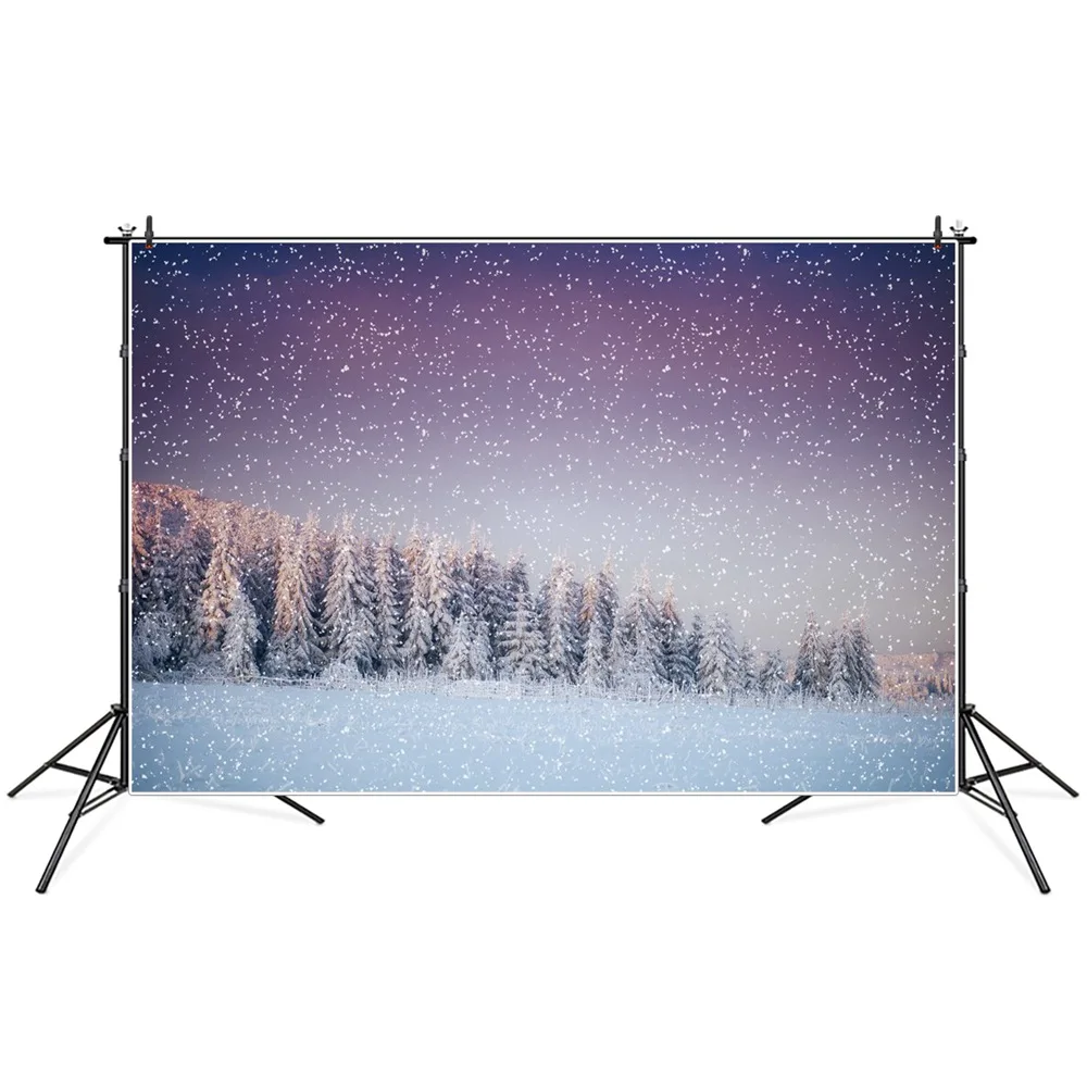 

Winter Snowy Forest Fence Photography Backgrounds Photozone Photocall Baby Child Party Photographic Backdrops For Photo Studio