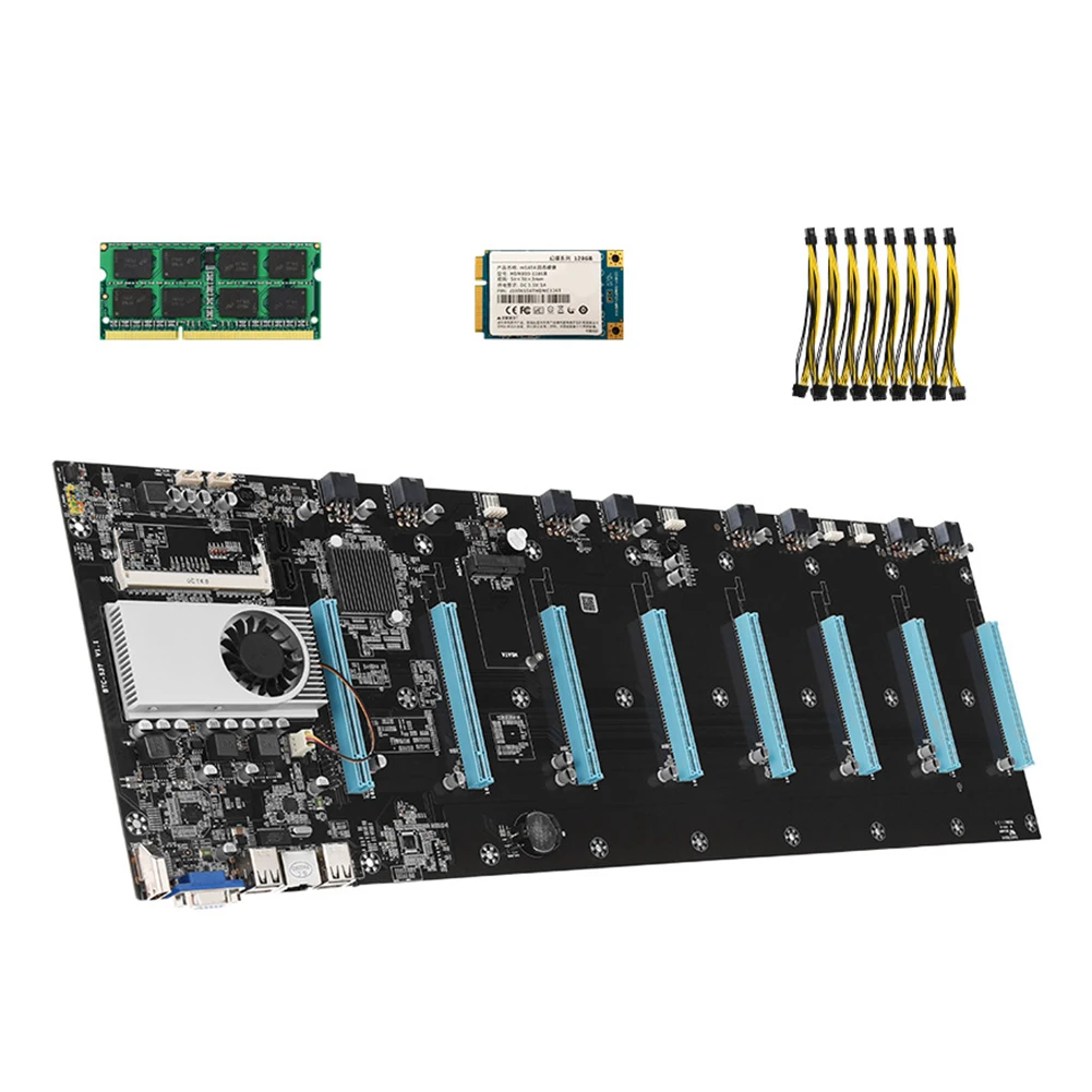 BTC-S37 8x PCI Express 16X 575 мм комплект материнской платы для настольного компьютера с процессором 128G MSATA 8-контактный кабель адаптера
BTC-S37 8x PCI Express 16X 575 мм комплект материнской платы для настольного компьютера с процессором 128G MSATA 8-контактный кабель адаптера