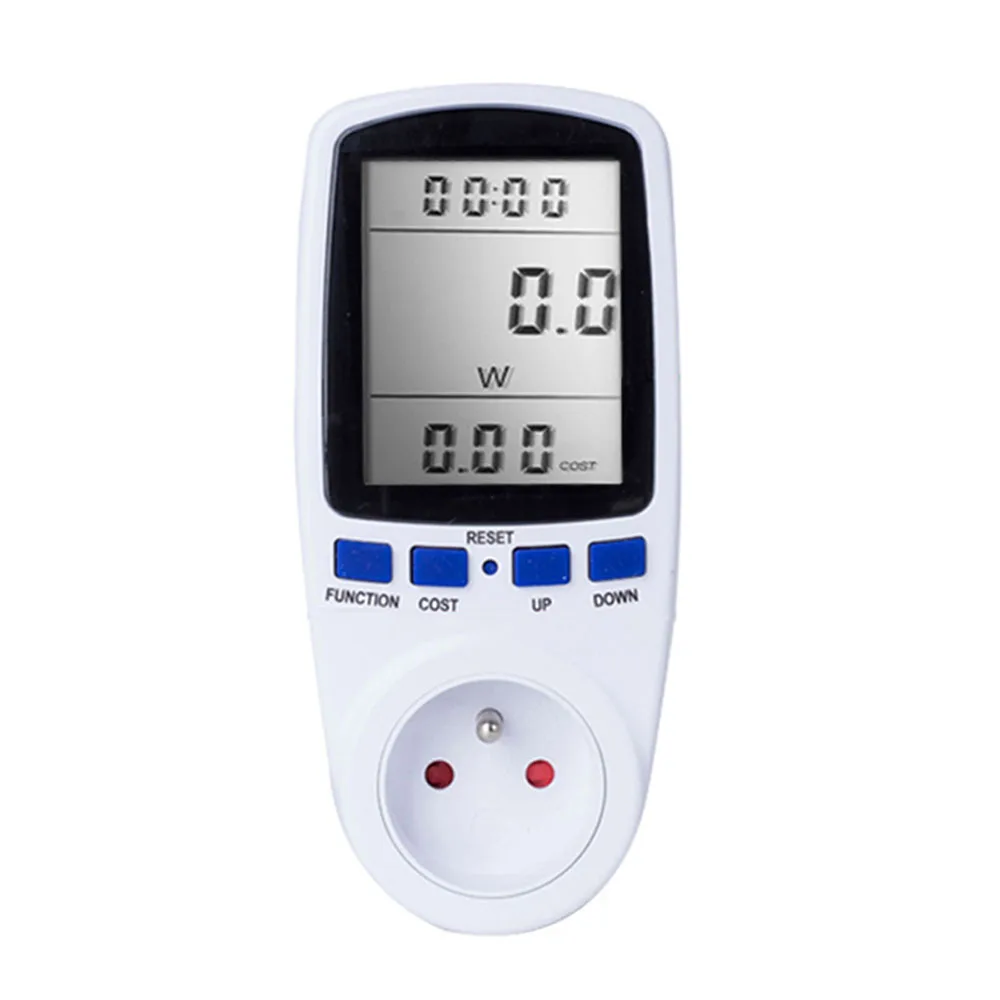 120V/220V AC EU цифровой ЖК дисплей Мощность ваттметр гнездо мощность кВт/ч счетчик