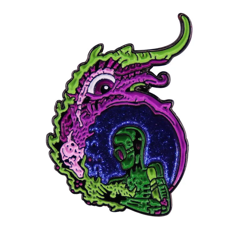 New Black Hole Enamel Pin Fish Mouth Green Alien Lapel Brooch Madness Bad Acid Art Badge Creativity Gift For Friend
New Black Hole Enamel Pin Fish Mouth Green Alien Lapel Brooch Madness Bad Acid Art Badge Creativity Gift For Friend