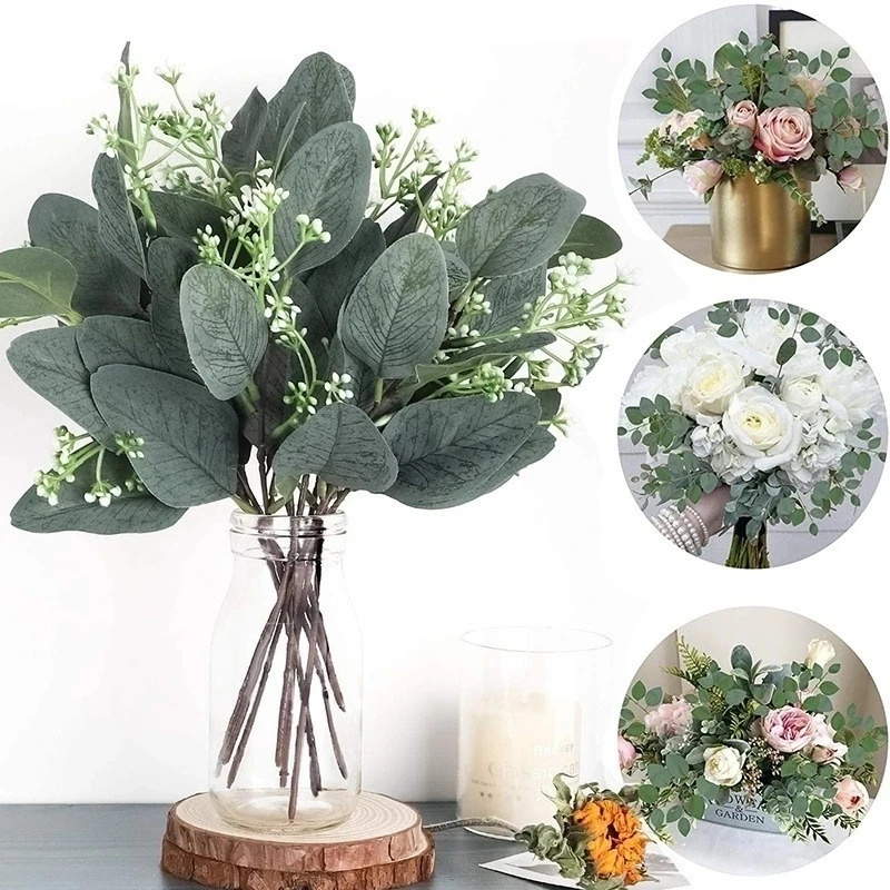 Wedding Eucalyptus Leaves Decoration Artificial Flowers Green Branches Fake Plants DIY Wreath Craft Rustic Wedding Home Decor
Wedding Eucalyptus Leaves Decoration Artificial Flowers Green Branches Fake Plants DIY Wreath Craft Rustic Wedding Home Decor