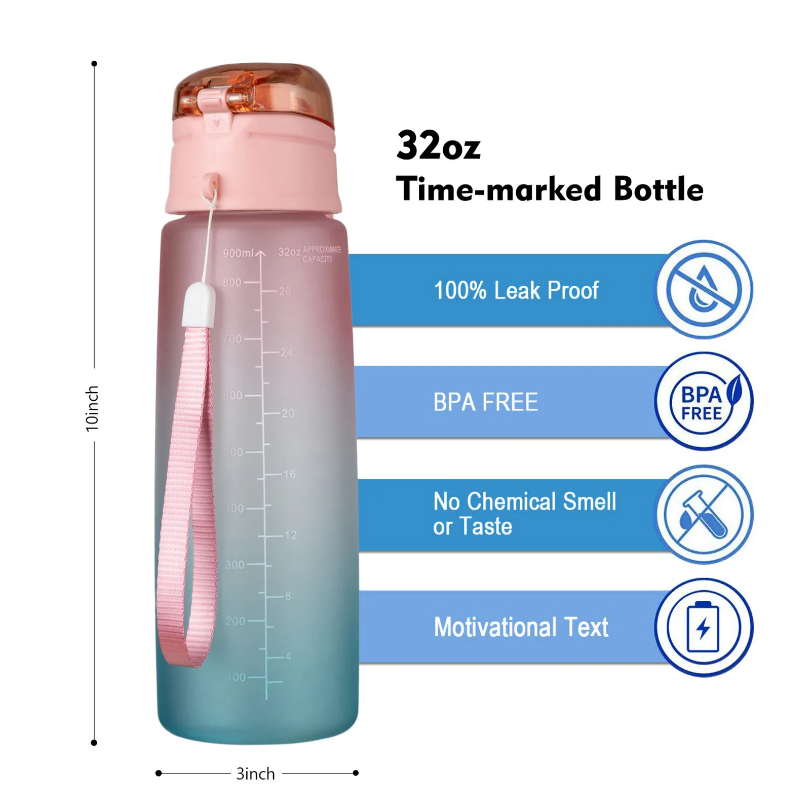 1L Creative 32OZ Space Cup Gradient Color Tritan Material Bouncing Water Cup For Outdoor Camping Travel Fitness Sports Bottle 
1L Creative 32OZ Space Cup Gradient Color Tritan Material Bouncing Water Cup For Outdoor Camping Travel Fitness Sports Bottle