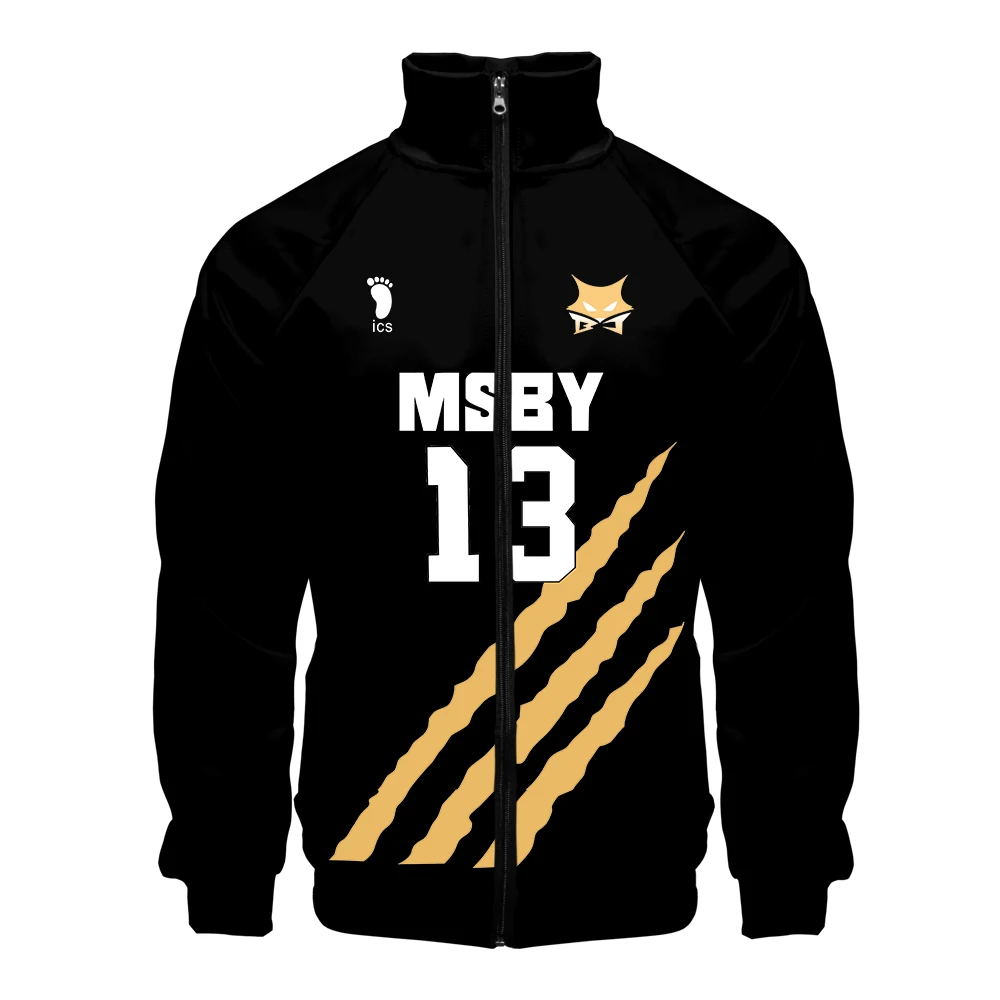 2020 msby black jackals uniform Cool Stand Collar Jacket Mens Haikyu POP Sports Jacket Zipper Casual 3D Print jacket
2020 msby black jackals uniform Cool Stand Collar Jacket Mens Haikyu POP Sports Jacket Zipper Casual 3D Print jacket