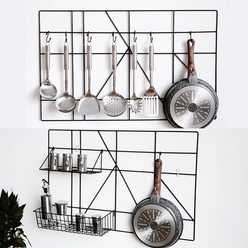 Wall Shelf Wrought Iron Kitchen Shelf Wall-mounted Punch-free Seasoning Storage Rack Organization For Kitchen Bedroom DIY Wall
Wall Shelf Wrought Iron Kitchen Shelf Wall-mounted Punch-free Seasoning Storage Rack Organization For Kitchen Bedroom DIY Wall
