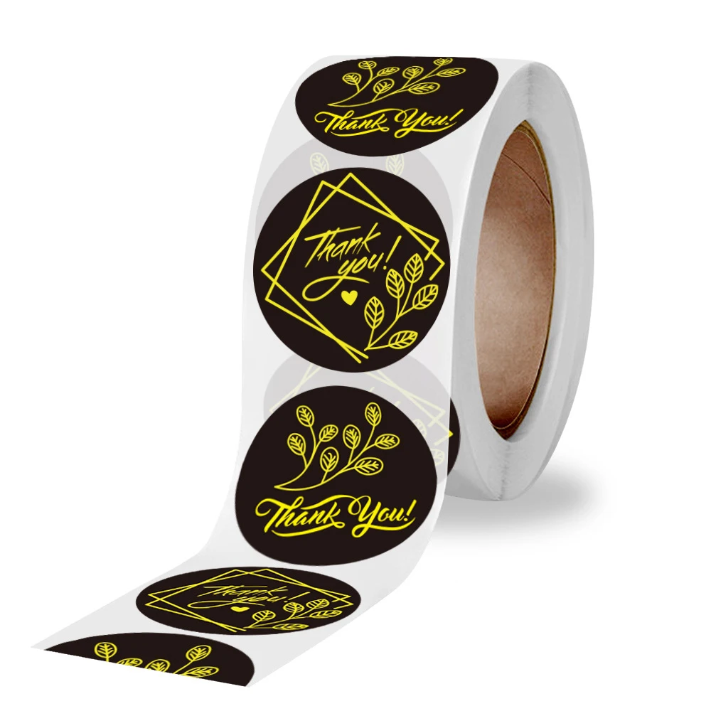 500pcs 2.5cm Gold Flower Thank You Stickers Black Round Label Gift DIY Decoration Cute Stickers
500pcs 2.5cm Gold Flower Thank You Stickers Black Round Label Gift DIY Decoration Cute Stickers