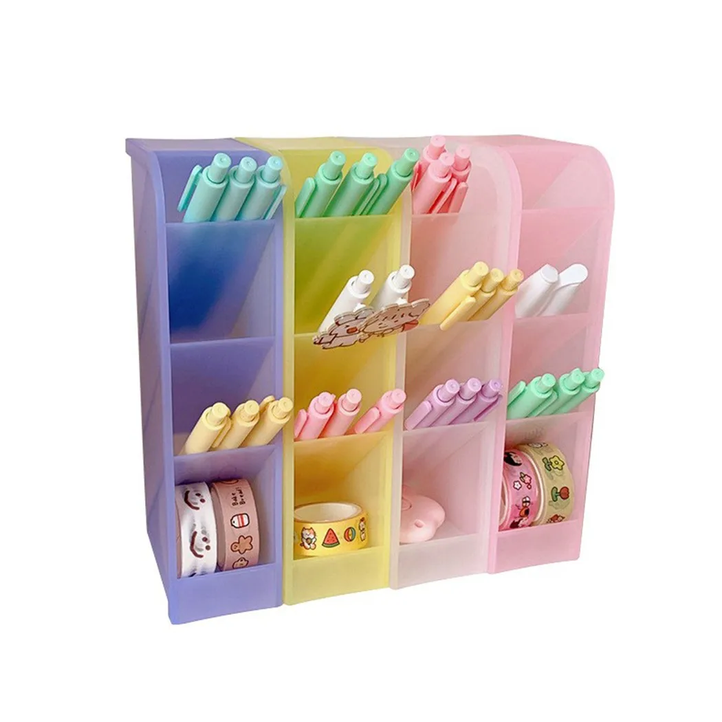 Series Desk Pen Holder Pencil Makeup Storage Box Desktop Organizer School Office Stationery Four Grid Oblique Pen Holder
Series Desk Pen Holder Pencil Makeup Storage Box Desktop Organizer School Office Stationery Four Grid Oblique Pen Holder