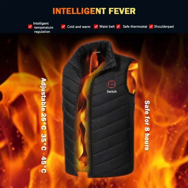 New Durable Heated Vest Classic Delicate Texture Plus Size Electric Heated Vest Thermal Waistcoat Warm Clothing Jacket
New Durable Heated Vest Classic Delicate Texture Plus Size Electric Heated Vest Thermal Waistcoat Warm Clothing Jacket