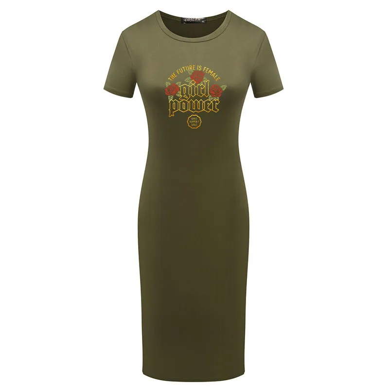 Long T Shirt Dress Summer Girl Power Print Cotton Bodycon Dresses Vestido Women Pencil Sexy Short Sleeve Black Party Maxi Dress
Long T Shirt Dress Summer Girl Power Print Cotton Bodycon Dresses Vestido Women Pencil Sexy Short Sleeve Black Party Maxi Dress