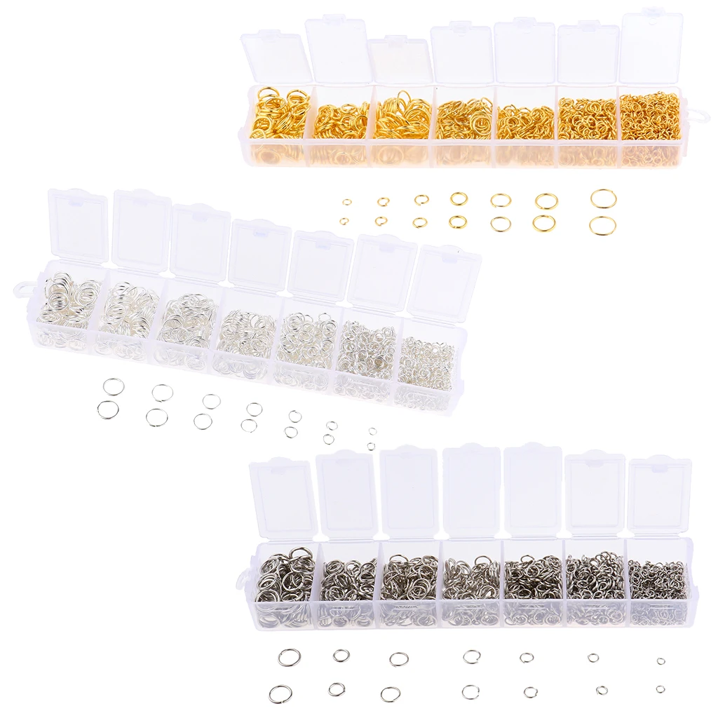 Prettyia 1500Pcs Open Jump Rings Finding with Storage Box for Jewelry Making 
Prettyia 1500Pcs Open Jump Rings Finding with Storage Box for Jewelry Making