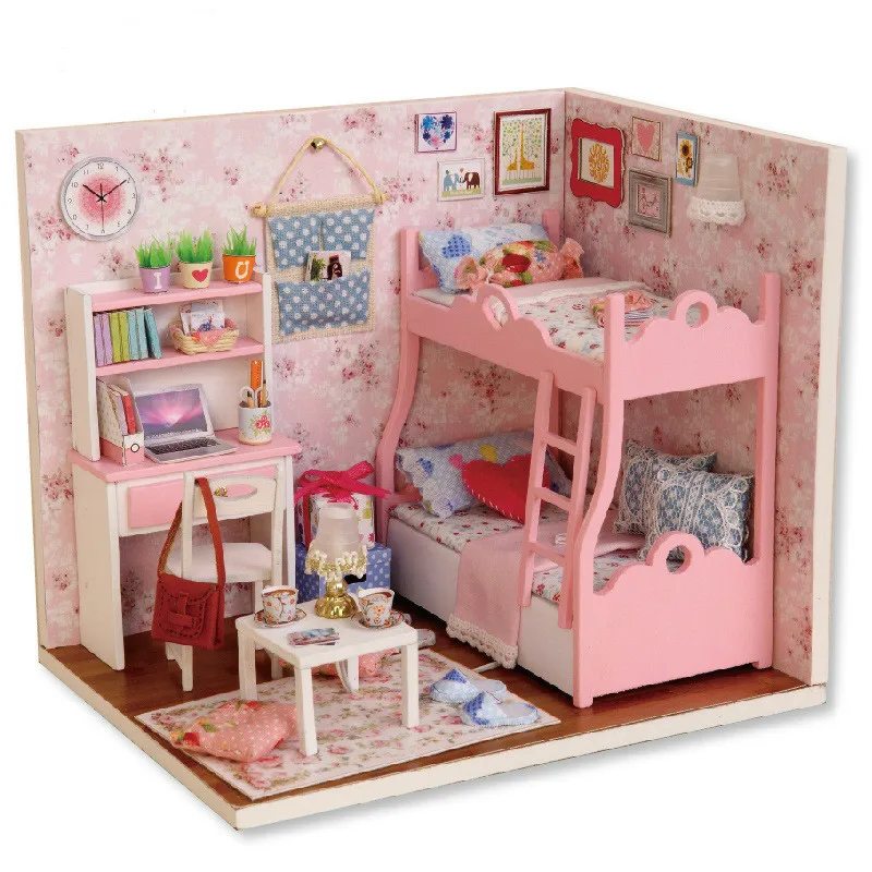 LED Pink Girl doll house furniture diy dollhouse wood diy doll house miniature dollhouse furniture Kit children home puzzle Toys
LED Pink Girl doll house furniture diy dollhouse wood diy doll house miniature dollhouse furniture Kit children home puzzle Toys