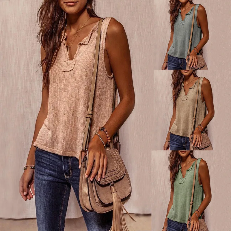 2021 Summer Women Tank Solid Color Top New Solid Color Irregular Splice Slim Vest Crewneck Sleeveless T-shirt Blouse
2021 Summer Women Tank Solid Color Top New Solid Color Irregular Splice Slim Vest Crewneck Sleeveless T-shirt Blouse