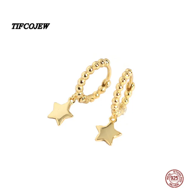 TIFCOJEW Real 925 Sterling Silver Star Hoop Earrings For Women Minimalist Drop Earrings Fine Jewelry Punk Accessories
TIFCOJEW Real 925 Sterling Silver Star Hoop Earrings For Women Minimalist Drop Earrings Fine Jewelry Punk Accessories