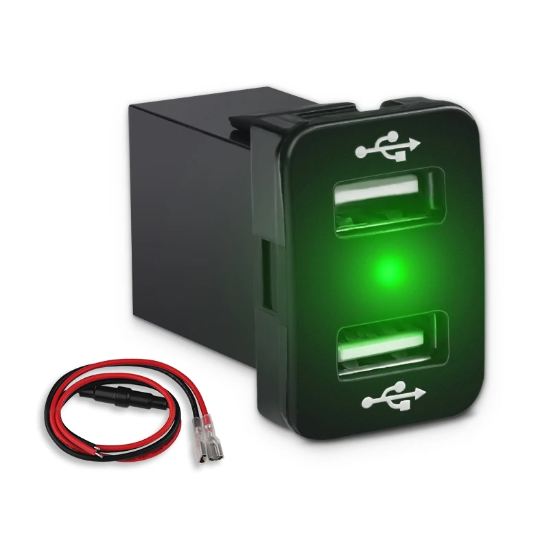 1Pcs 5V 2.1A With Fuse Dual Port USB Car Charger Charing For Phone 12V 24V LED Display Lights Blue Green Red For Toyota Corolla
1Pcs 5V 2.1A With Fuse Dual Port USB Car Charger Charing For Phone 12V 24V LED Display Lights Blue Green Red For Toyota Corolla