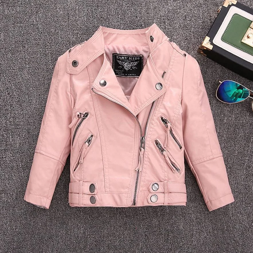 PU Leather Jacket for Girl Clothing 2019 Spring Autumn New Rivet Design Leather Jacket Children Coat Teens Infant Outerwear Y703
PU Leather Jacket for Girl Clothing 2019 Spring Autumn New Rivet Design Leather Jacket Children Coat Teens Infant Outerwear Y703