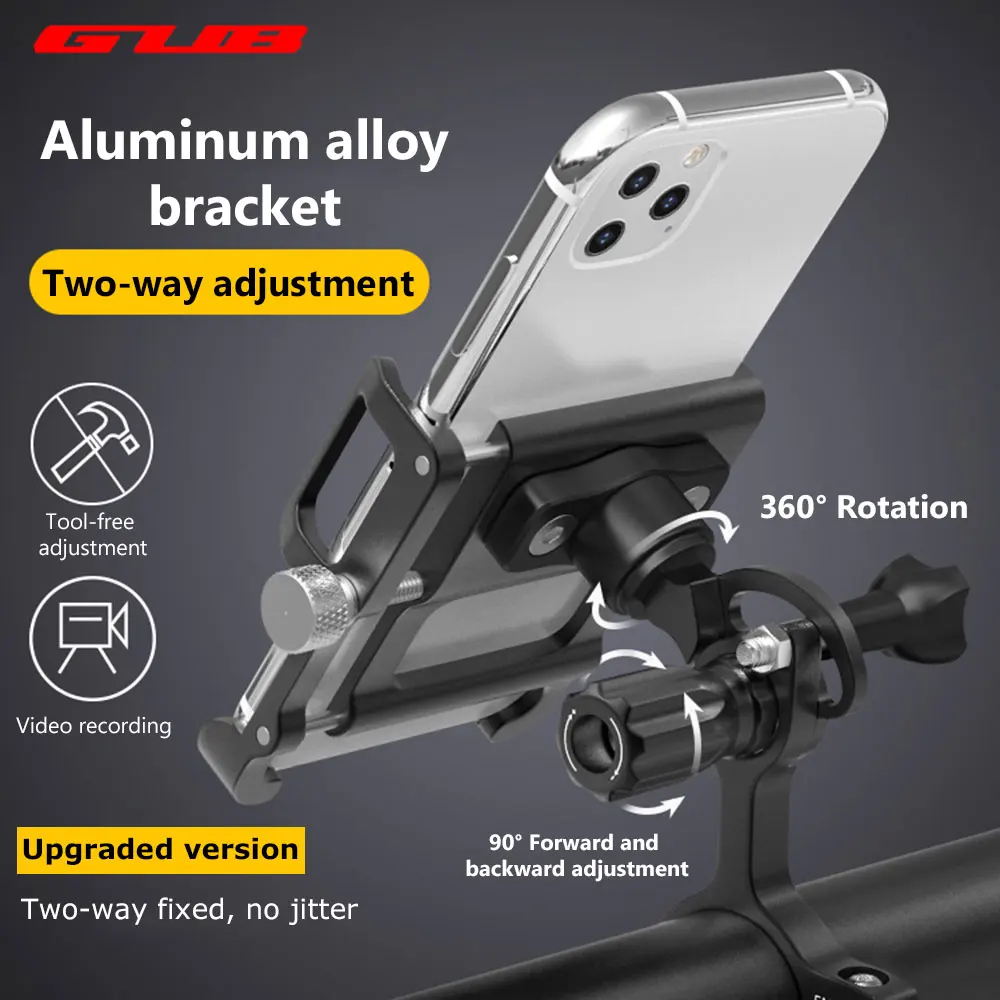 GUB PLUS 15 New Aluminium Alloy Bicycle Mobile Phone Holder Multi-angle Rotatable Bike Mount Bracket Adjustable For 3.5-6.5 inch 
GUB PLUS 15 New Aluminium Alloy Bicycle Mobile Phone Holder Multi-angle Rotatable Bike Mount Bracket Adjustable For 3.5-6.5 inch