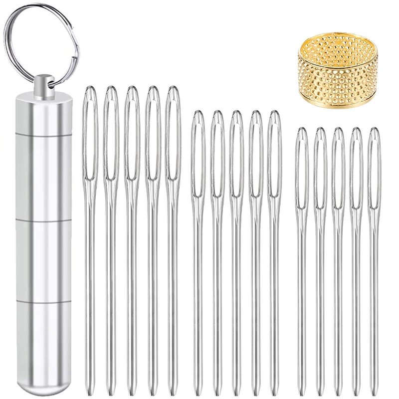 LMDZ 15 PCS Large Eye Blunt Needles, 2.7 inch/2.3 inch/1.9 inch Sewing Stitch Needle Handmade Leathe Needle Embroidery Thread
LMDZ 15 PCS Large Eye Blunt Needles, 2.7 inch/2.3 inch/1.9 inch Sewing Stitch Needle Handmade Leathe Needle Embroidery Thread