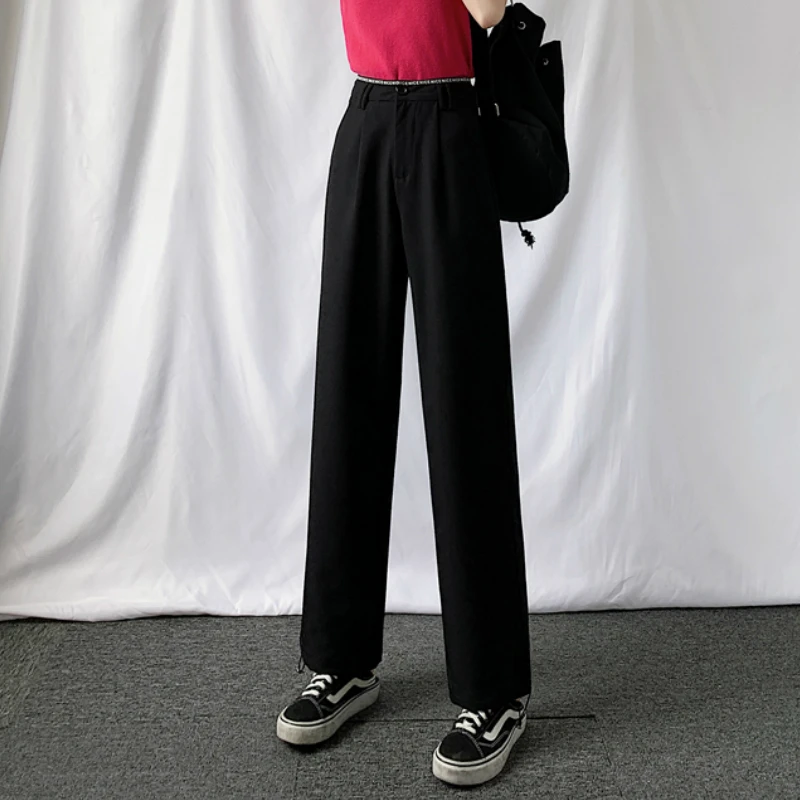 Women Loose Wide Leg Pants 2021 Spring Autumn Fashion Female High Waist Solid Suits Pant Straight Trousers Streetwear Sweatpants
Women Loose Wide Leg Pants 2021 Spring Autumn Fashion Female High Waist Solid Suits Pant Straight Trousers Streetwear Sweatpants