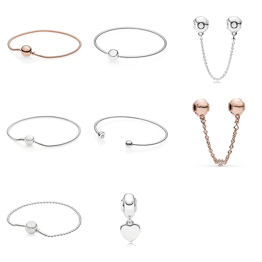 High Quality Fashion Silver Open Beaded Rose Gold Bracelet Charm Original S925 Sterling Silver Lady DIY Jewelry Romantic Gift
High Quality Fashion Silver Open Beaded Rose Gold Bracelet Charm Original S925 Sterling Silver Lady DIY Jewelry Romantic Gift